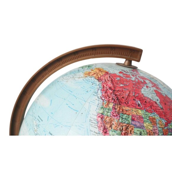 Vintage Replogle World Scholar Series Gold Toned Plastic Base and Arm - Picture 6 of 7